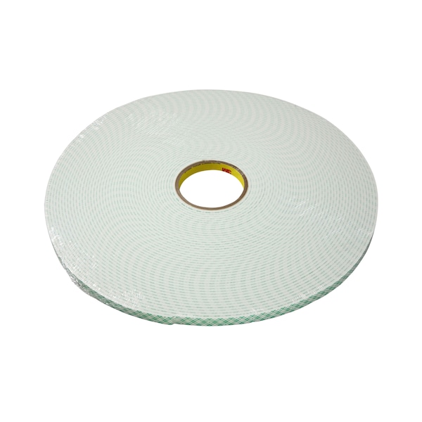 Dbl Sided Foam Tape, 1/2"x18 yds., 1/4", Natural, PK18